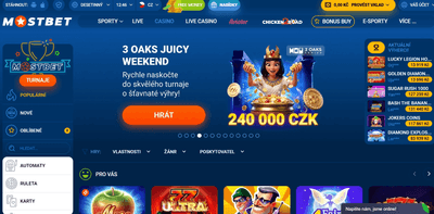Mostbet v Česku: kasino a sportovní sázky